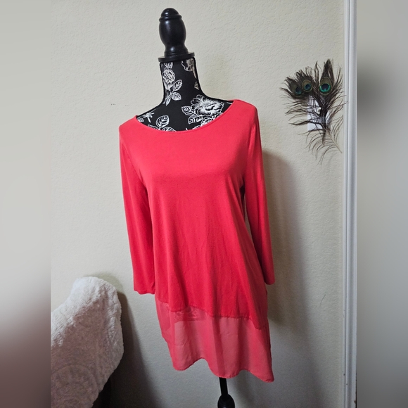 Vince Camuto Coral 🪸 Women's Slanted Blouse (Medium) - Picture 1 of 16